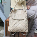 Genuine Leather Dual-Use Bag For Women Beige