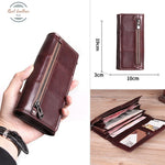 Genuine Leather Fashion Long Wallet