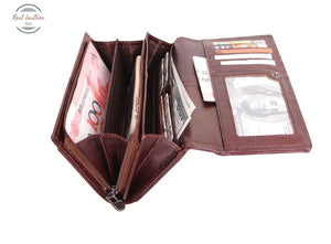 Genuine Leather Fashion Long Wallet