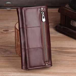 Genuine Leather Fashion Long Wallet