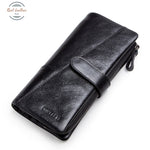 Genuine Leather Fashion Wallet Black