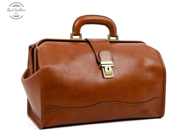 Genuine Leather Full Grain Doctors Bag Brown