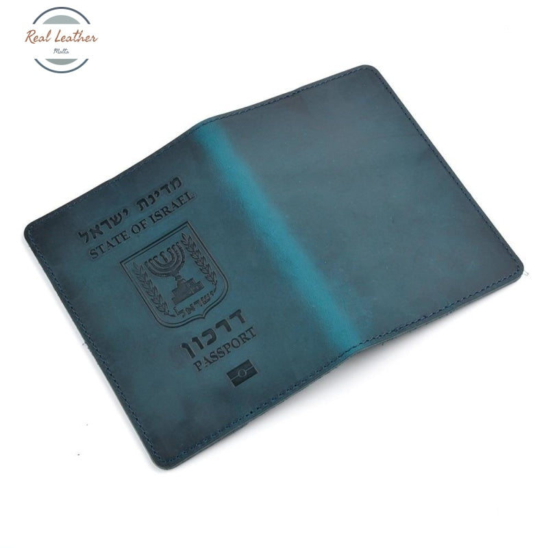 Genuine Leather Israeli Passport Cover Covers