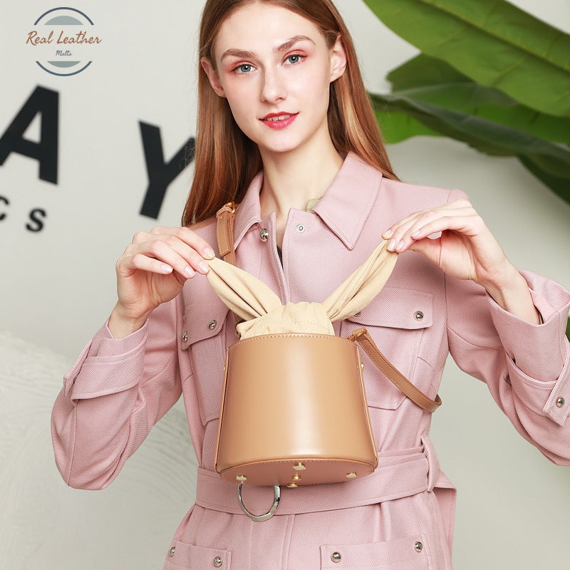 Genuine Leather Ladies Bucket Bag Handbags