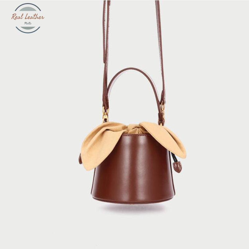Genuine Leather Ladies Bucket Bag Handbags