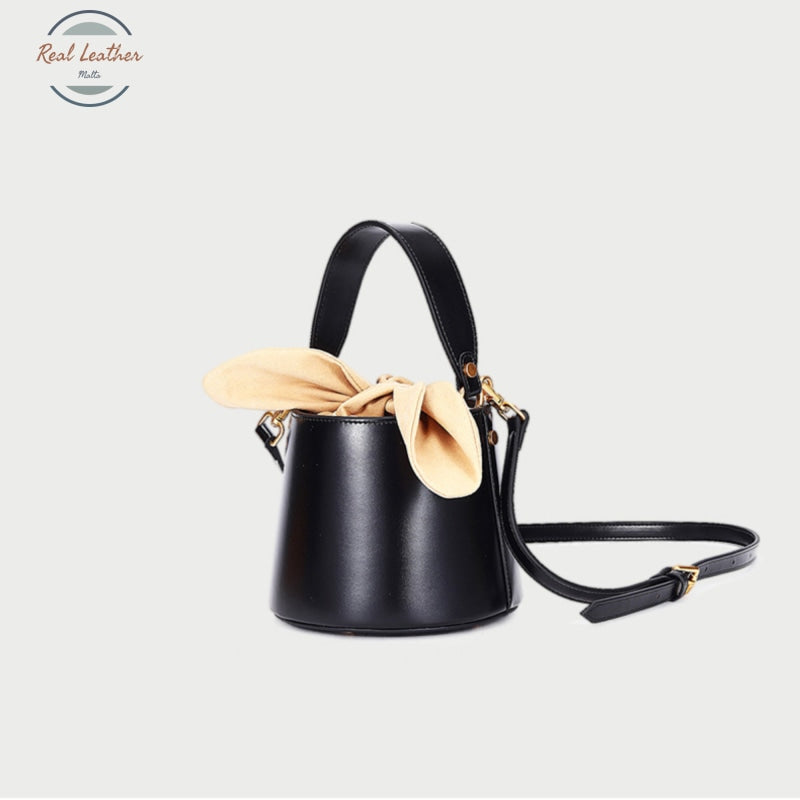 Genuine Leather Ladies Bucket Bag Handbags