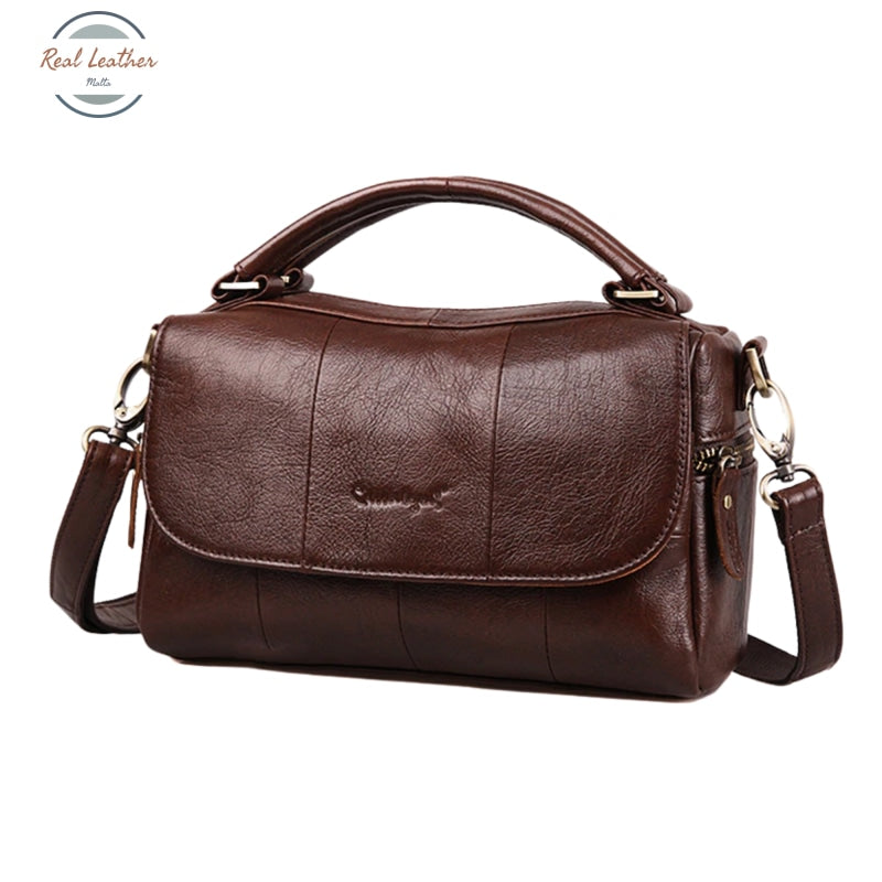 Genuine Leather Ladies Designer Clutch Handbag Coffee Bags