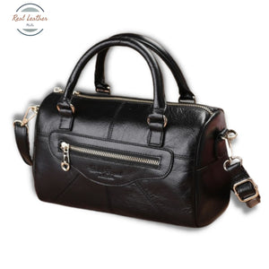 Genuine Leather Ladies Fashion Handbag Black Handbags