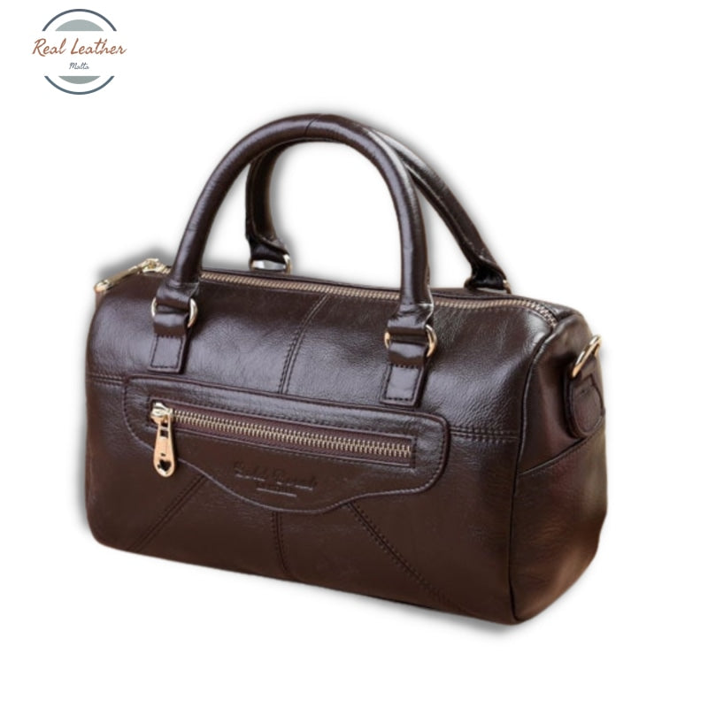 Genuine Leather Ladies Fashion Handbag Coffee Handbags