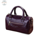 Genuine Leather Ladies Fashion Handbag Purple Handbags