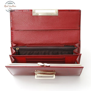 Genuine Leather Ladies Long Wallet Purse