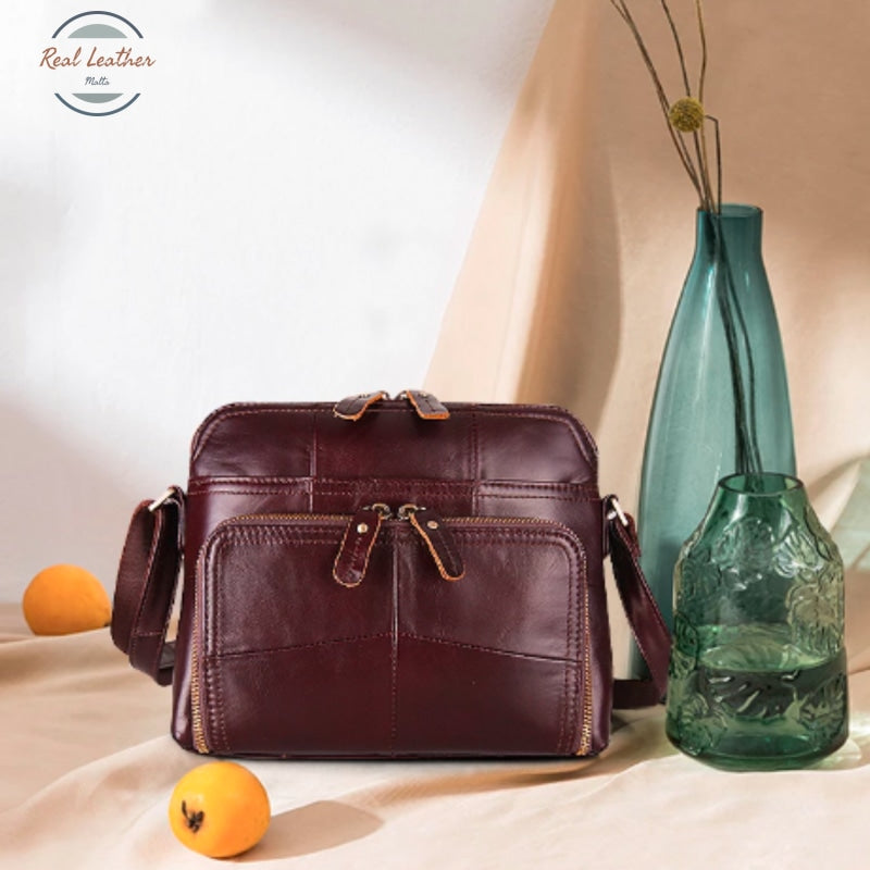 Genuine Leather Ladies Multipocket Slim Shoulder Bag Bags