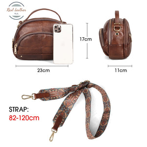 Genuine Leather Ladies Single Shoulder Crossbody Bag