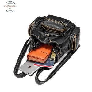 Genuine Leather Ladies Travel Rucksack
