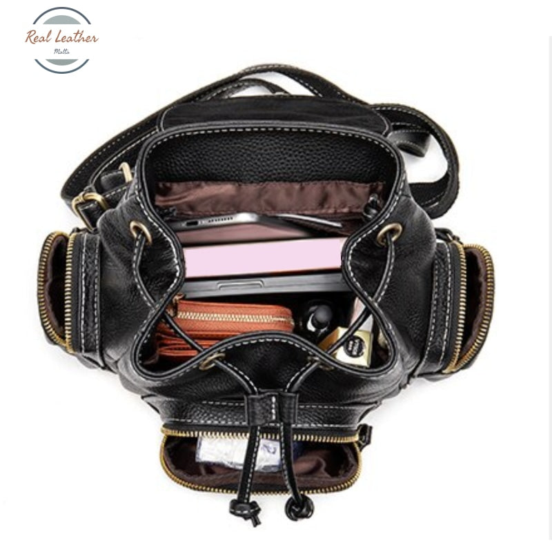 Genuine Leather Ladies Travel Rucksack