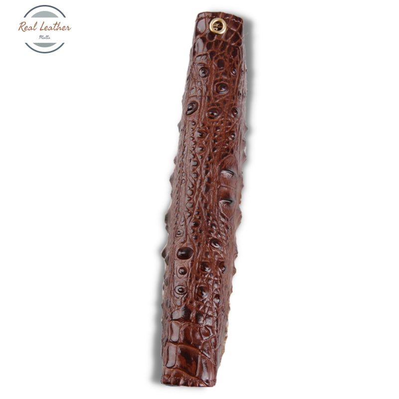 Genuine Leather Ladys Croc Style Long Wallet