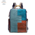 Genuine Leather Ladys Travel Convertible Backpack Multi-Color