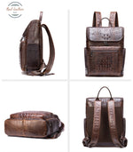 Genuine Leather Laptop Backpack For Men