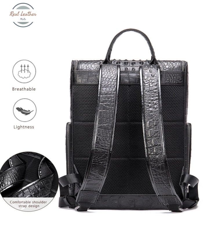 Genuine Leather Laptop Backpack For Men