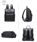 Genuine Leather Laptop Backpack For Men