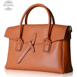 Genuine Leather Laptop Handbag / Briefcase Brown Briefcases