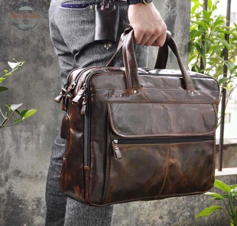 Leather Business Briefcase Bags