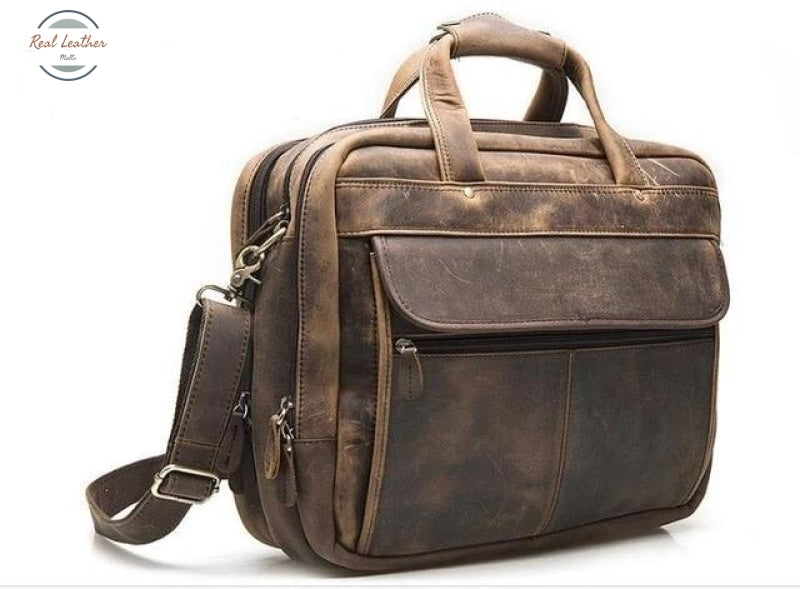 Leather Business Briefcase Br-Crazyhorseleather Bags