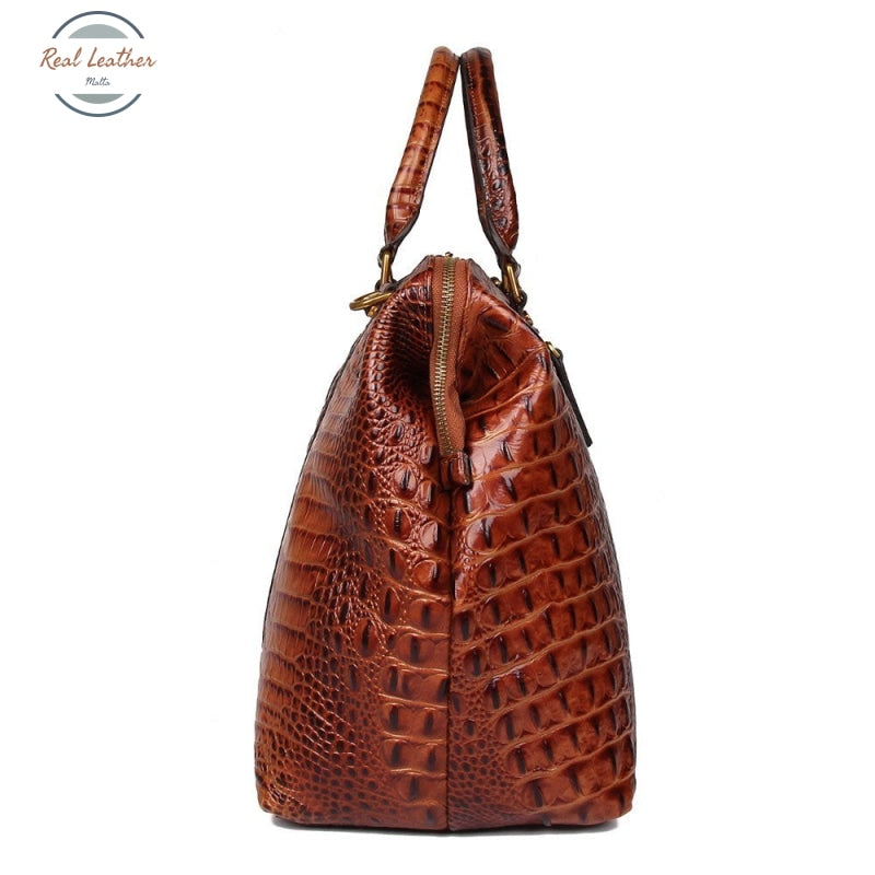 Genuine Leather Luxury Carry On Travel Bag