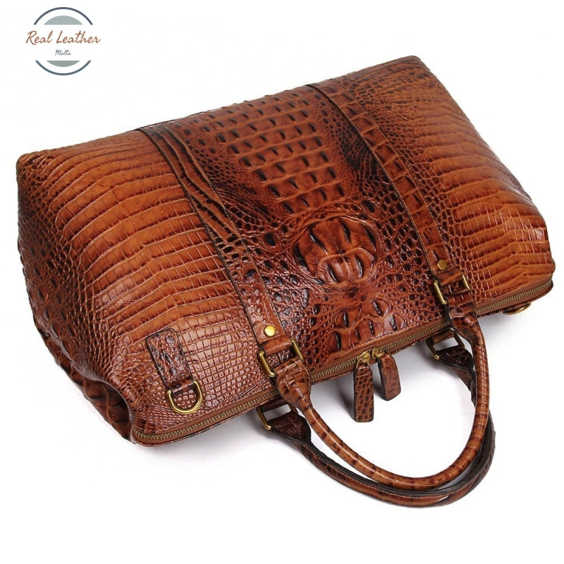 Genuine Leather Luxury Carry On Travel Bag