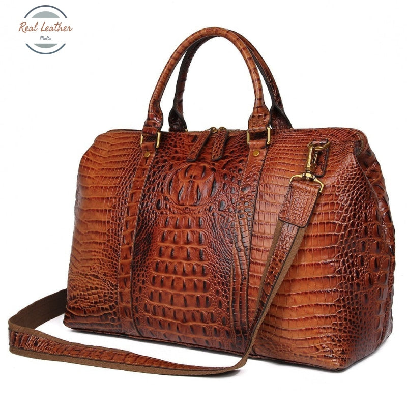Genuine Leather Luxury Carry On Travel Bag