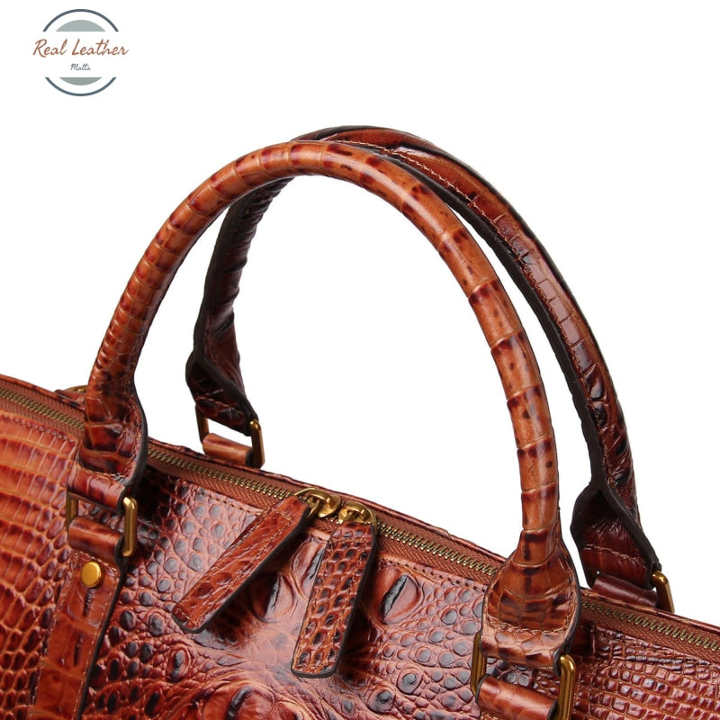 Genuine Leather Luxury Carry On Travel Bag
