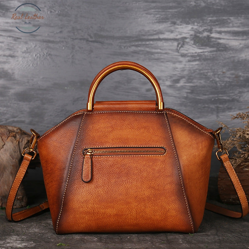 Genuine Leather Mandala Design Vintage Handbag
