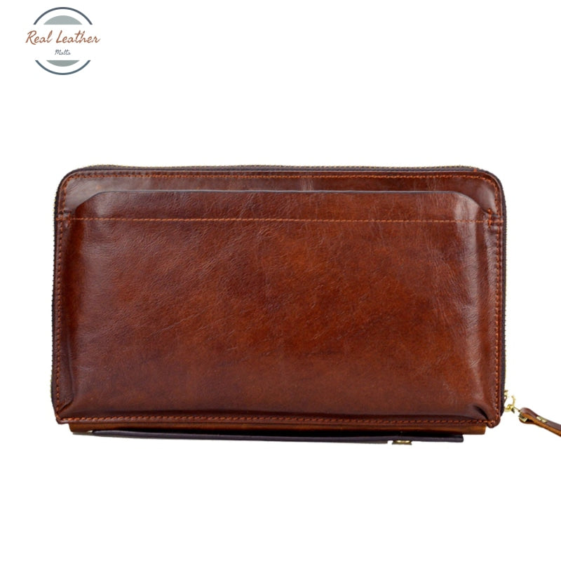 Genuine Leather Men Business Clutch Wallet Wallets & Money Clips