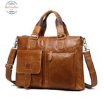 Genuine Leather Men Vintage Briefcase/ Laptop Bag