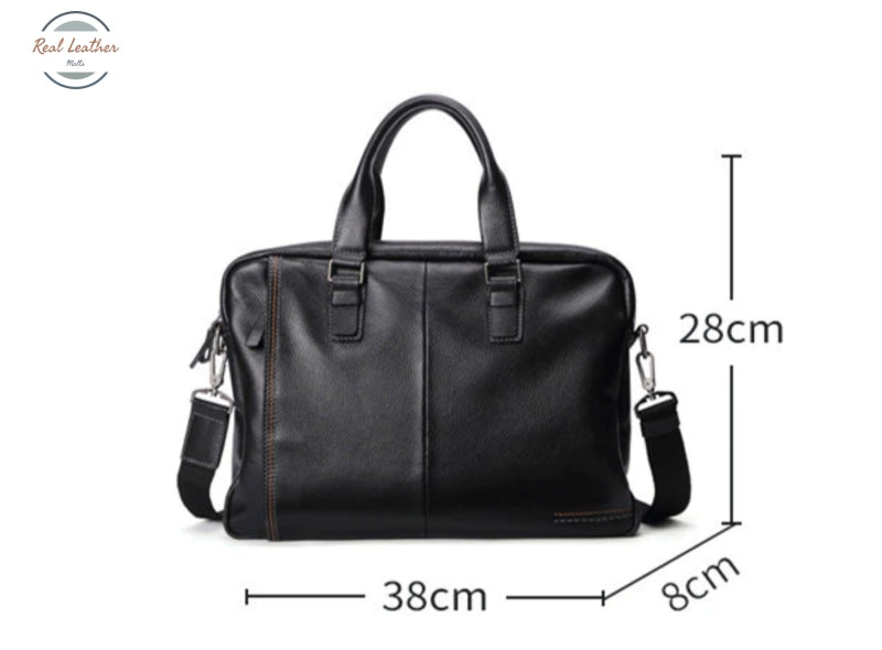 Genuine Leather Mens Briefcase / Laptop Bag