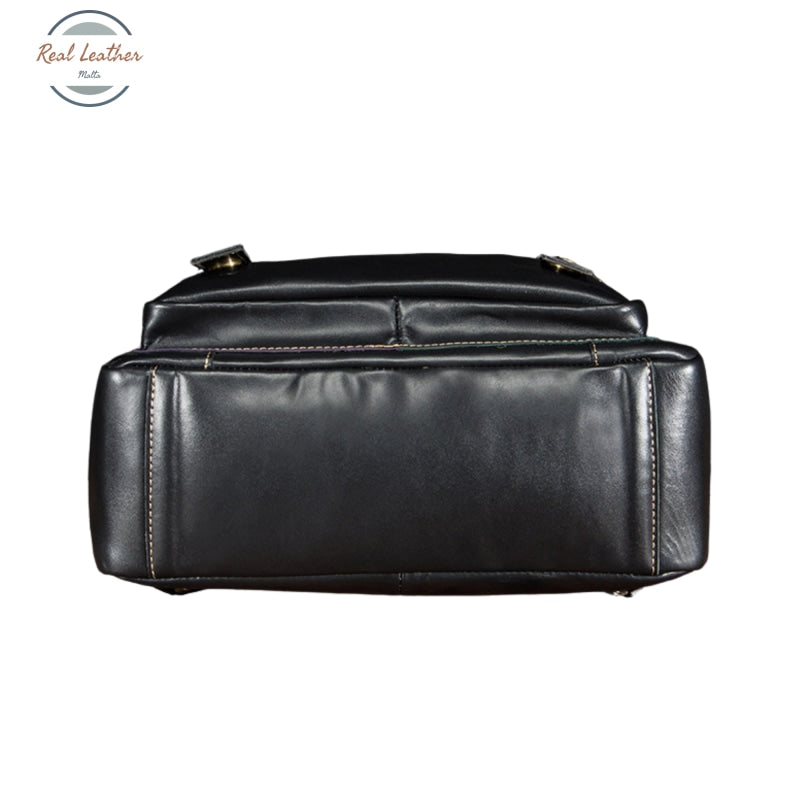 Genuine Leather Mens Casual 14 Backpack Backpacks