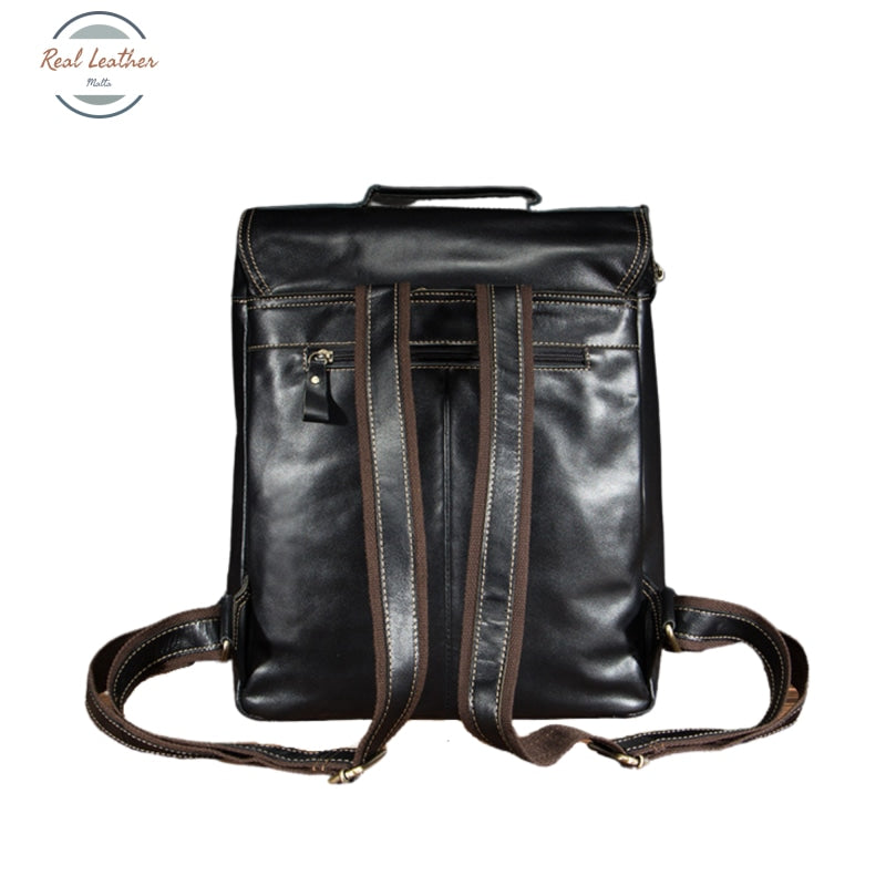 Genuine Leather Mens Casual 14 Backpack Backpacks