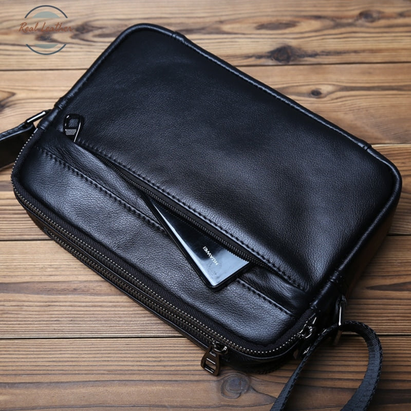Genuine Leather Mens Casual Messenger Bag Bags
