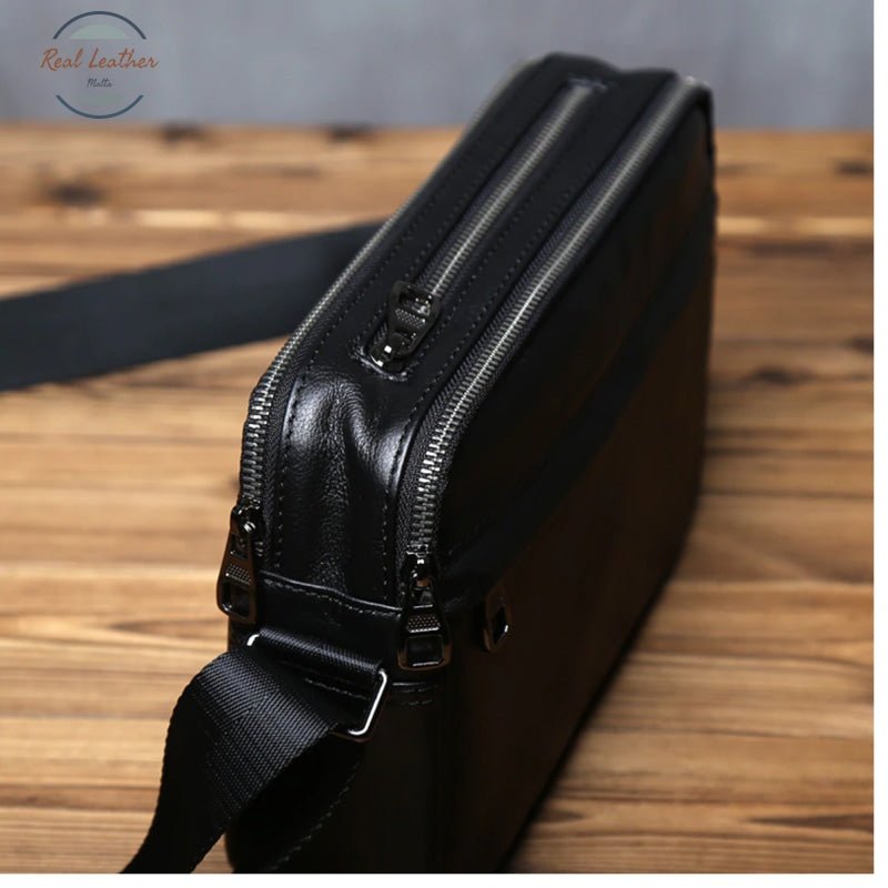 Genuine Leather Mens Casual Messenger Bag Bags
