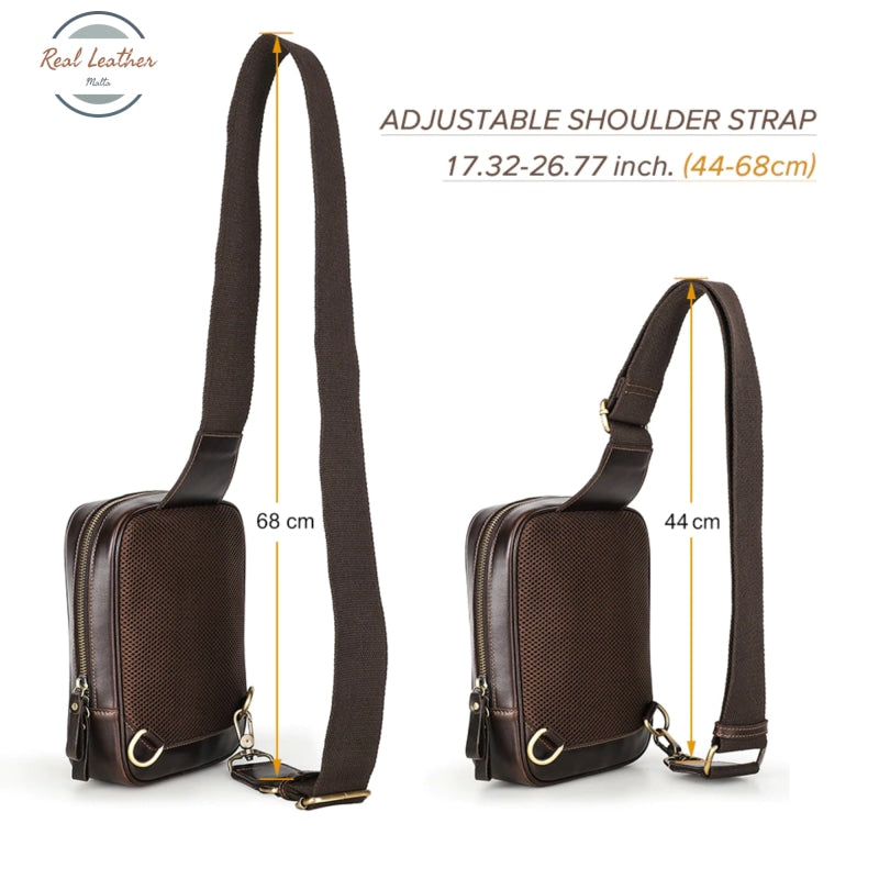 Genuine Leather Mens Casual Sling/Chest Bag Belt Bags