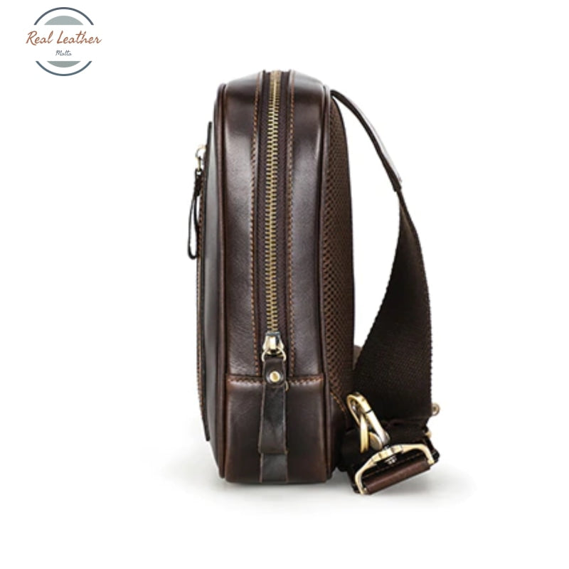 Genuine Leather Mens Casual Sling/Chest Bag Belt Bags