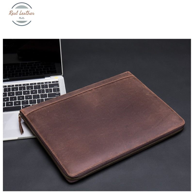 Genuine Leather Mens Clutch Bags For Document A4