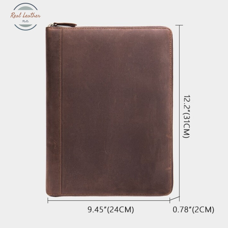 Genuine Leather Mens Clutch Bags For Document A4