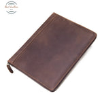 Genuine Leather Mens Clutch Bags For Document A4 Coffee