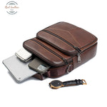 Genuine Leather Mens Daily Crossbody Bag