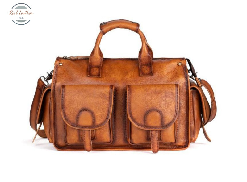 Genuine Leather Mens Duffle Bag