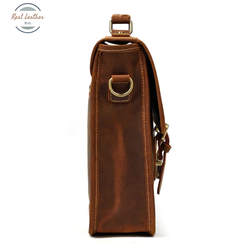 Genuine Leather Mens Large Capacity Business Briefcase/Handbag Briefcases