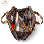Genuine Leather Mens Vintage 15-Inch Briefcase