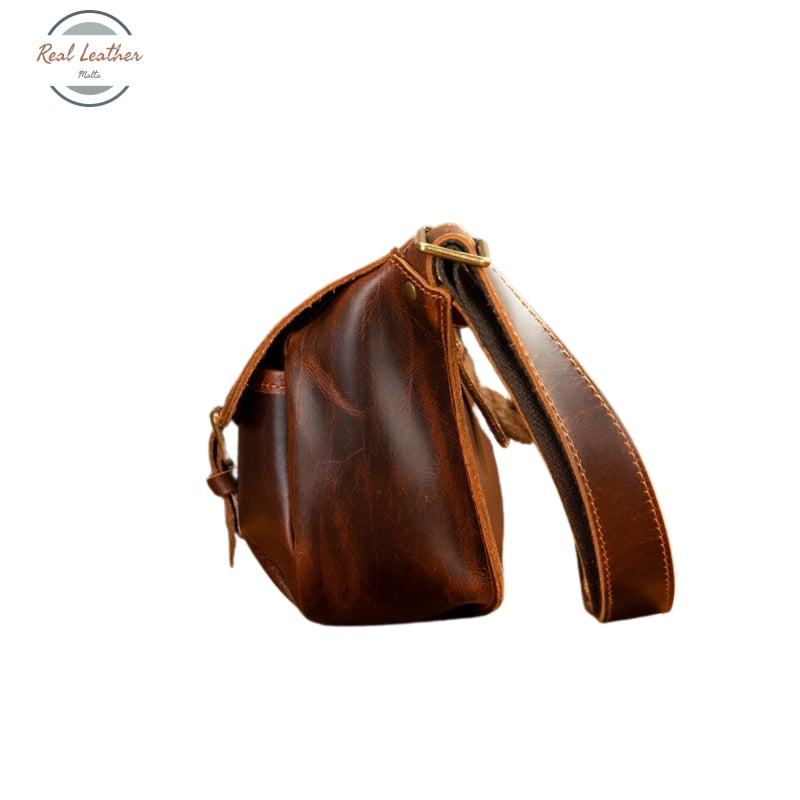 Genuine Leather Mens Vintage Belt Bag