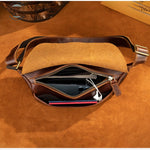 Genuine Leather Mens Vintage Belt Bag